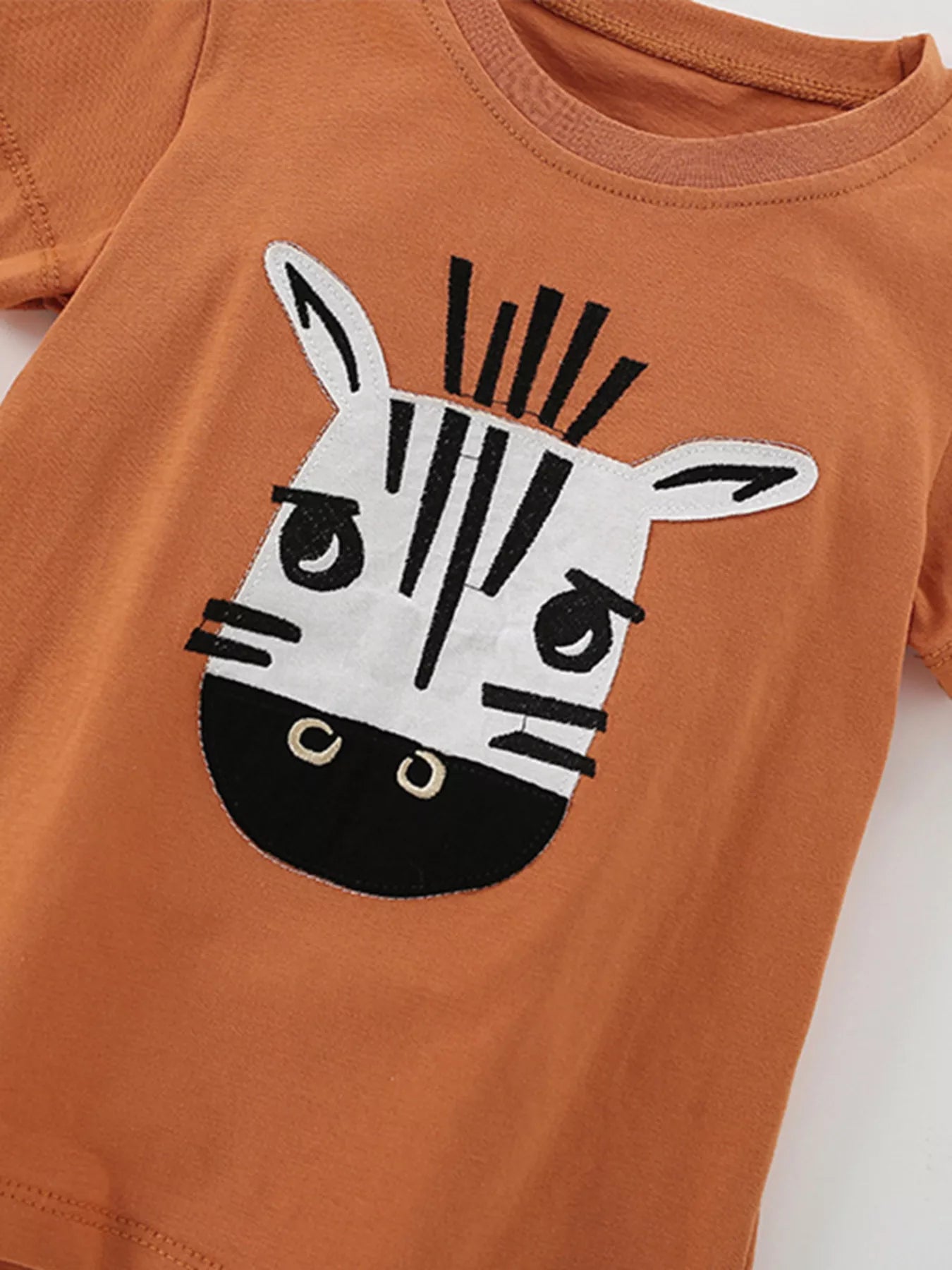 Children's Zebra Face Tee and Shorts Set - Farnelli