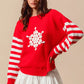 SO ME Christmas Snowflake Crochet Embellished Sweater - Farnelli