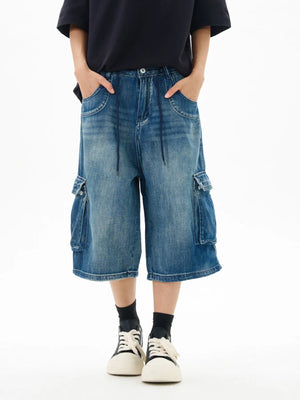 Men's Relaxed Fit Cargo Denim Shorts - Farnelli