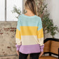 Sew In Love Full Size Color Block Exposed Seam Sweater - Farnelli
