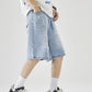 Men's Distressed Loose Fit Denim Shorts - Farnelli