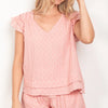 VERY J Ruffle Cap Sleeve Top & Shorts Set - BLUSH
