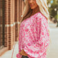 Adalyn Floral Puff Sleeve Lightweight Blouse - Farnelli