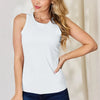 Basic Bae Full Size Round Neck Slim Tank - White