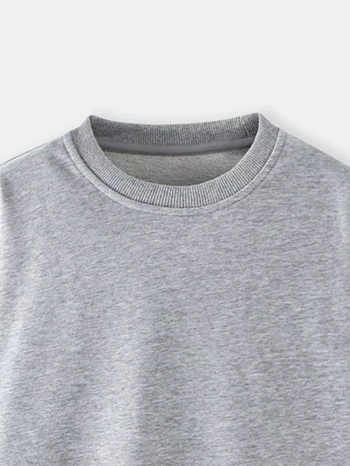 Children's Casual Solid Color Crew Neck Sweatshirt - Farnelli