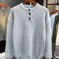 Men's Plus Size Button Detail Dropped Shoulder Sweater - Farnelli