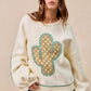 BiBi Cactus Embroidered Fleece Sweatshirt - Farnelli