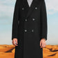 Men's Plus Size Double-Breasted Longline Coat - Farnelli