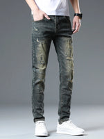 Men's Distressed Slim Fit Jeans - Farnelli