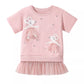 Children's Round Neck Short Sleeve Sweatshirt Dress - Farnelli