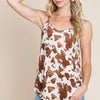 BOMBOM Animal Print Cami - BROWN