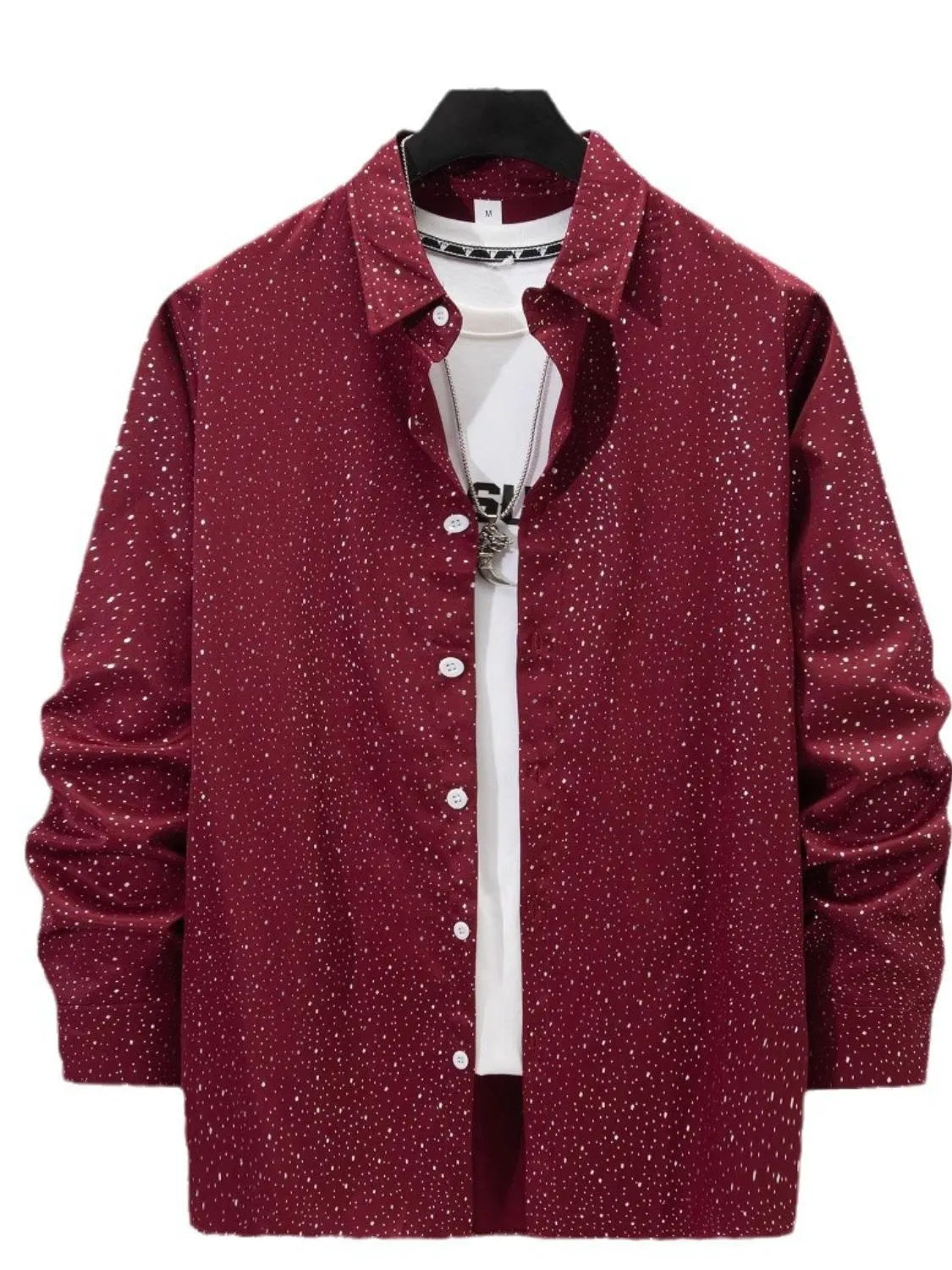 Men's Full Size Button Up Long Sleeve Shirt Plus Size - Farnelli