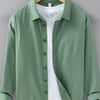 Men's Plus Size Button Up Long Sleeve Shirt - Green