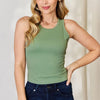 Basic Bae Full Size Round Neck Slim Tank - Sage