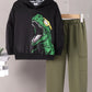 Children's Dinosaur Graphic Hoodie and Pants Set - Farnelli