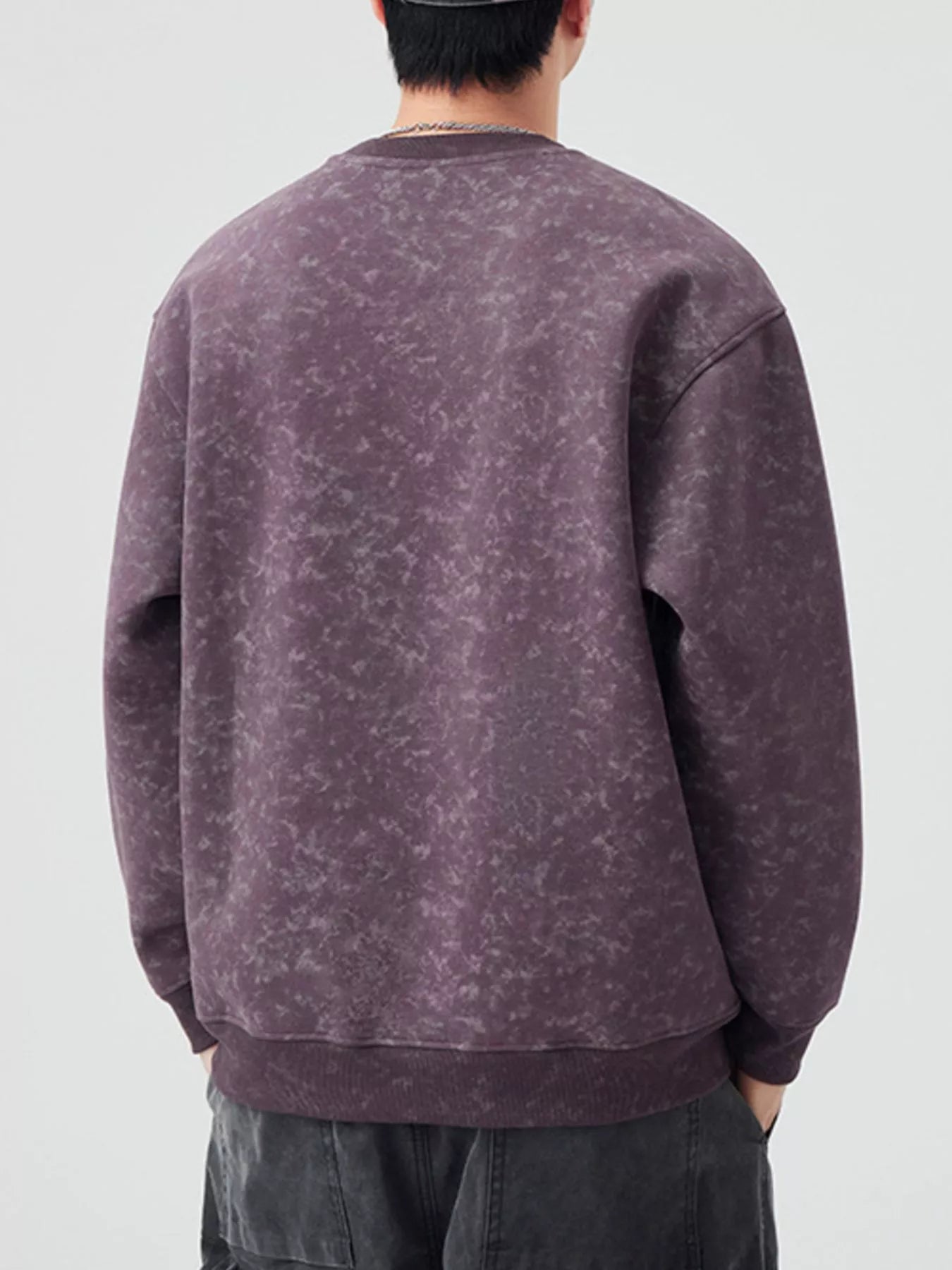 Men's Plus Size Enjoy Round Neck Long Sleeve Sweatshirt - Farnelli