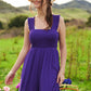 Davi & Dani Smocked Bodice Strap Ruffle Tie Belt Jumpsuit - Farnelli