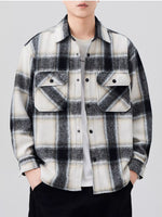 Men's Plaid Button Up Long Sleeve Shirt - Farnelli