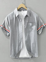 Men's Plus Size Button Up Short Sleeve Shirt - Farnelli