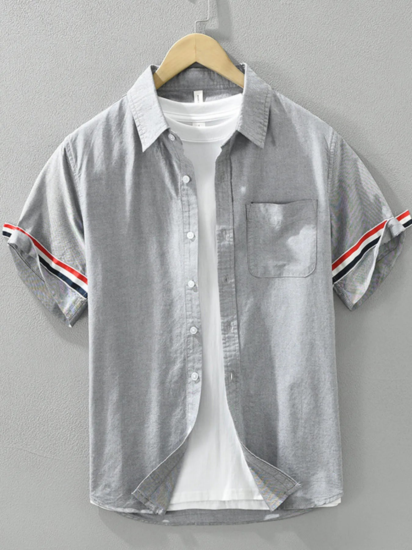 Men's Plus Size Button Up Short Sleeve Shirt - Farnelli