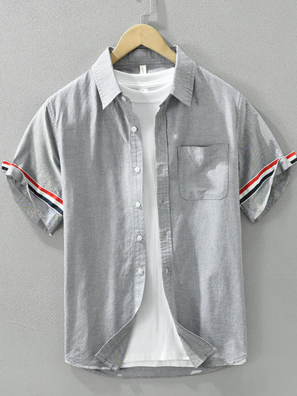 Men's Plus Size Button Up Short Sleeve Shirt - Farnelli