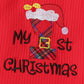 Children's First Christmas Bodysuit and Plaid Dress Outfit Set with Headband - Farnelli