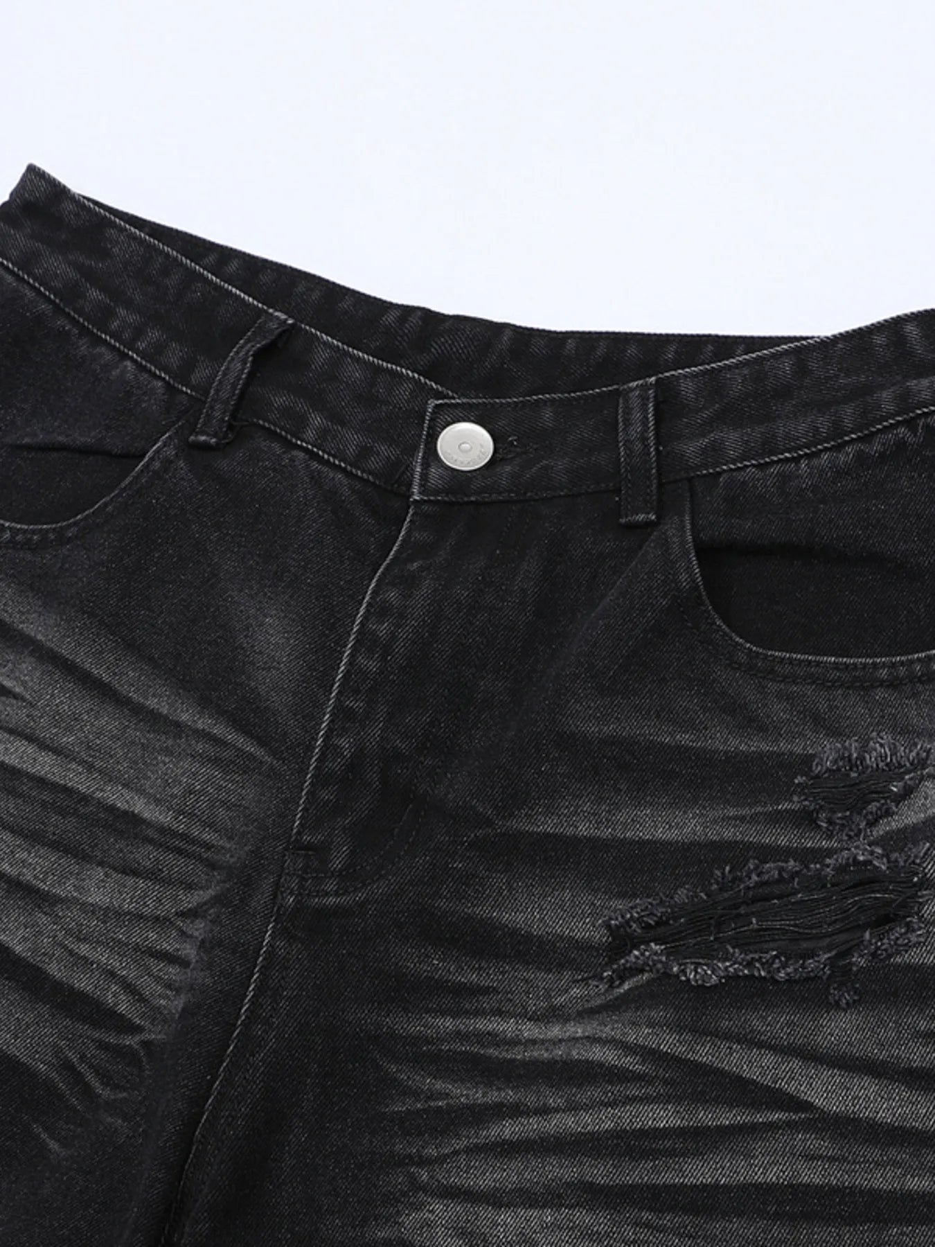 Men's Distressed Camouflage Denim Shorts - Farnelli