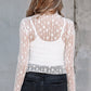 Adalynn Sheer Floral Lace Long Sleeve Top - Farnelli