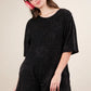 VERY J Mineral Washed Oversized Knit Comfy Romper - Farnelli