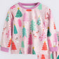 Children's Christmas Tree Print Pajama Set - Farnelli