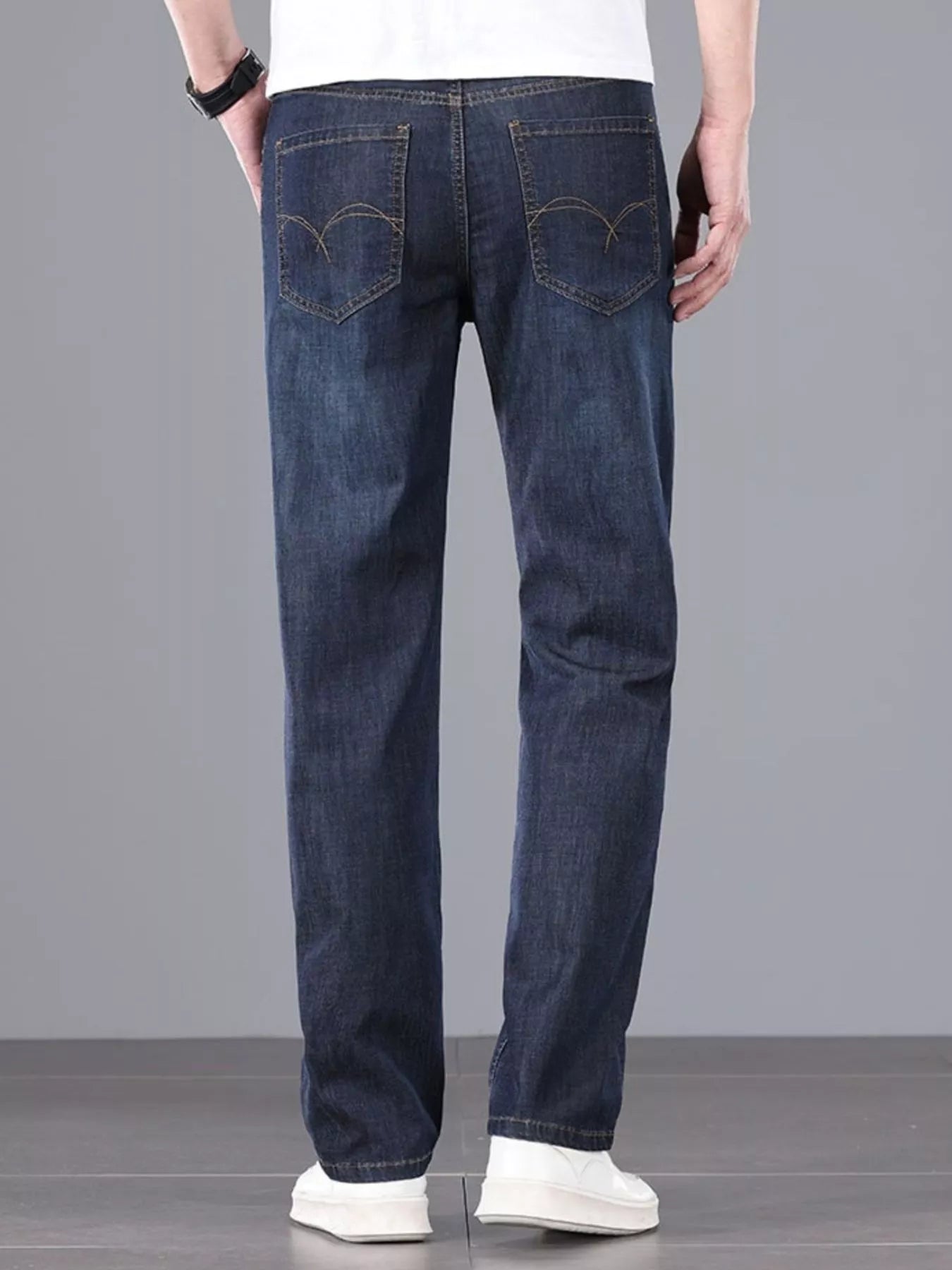 Men's Straight Fit Wash Jeans - Farnelli