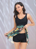 Printed Wide Strap Two-Piece Swim Set - Farnelli