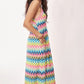 Davi & Dani Multi Color Crochet Lace Midi Dress - Farnelli