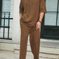 Men's Plus Size Half Sleeve Top and Pants Set - Farnelli