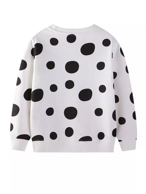 Children's Bee Applique Polka Dot Sweatshirt - Farnelli