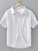 Men's Plus Size Button Up Short Sleeve Shirt - Farnelli
