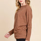 BOMBOM Drop Shoulder Long Sleeve Knit Top - Farnelli