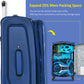 HouseOfZazla expandable softside luggage 3-piece set with spinner wheels in multiple colors