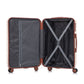 HouseOfZazla 3-piece spinner wheel luggage set with combination locks in assorted sizes