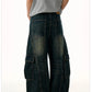 Men's Wide Leg Wash Cargo Jeans - Farnelli