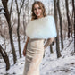 Soft Ivory Faux Fur Wrap (Serena Ivy07)