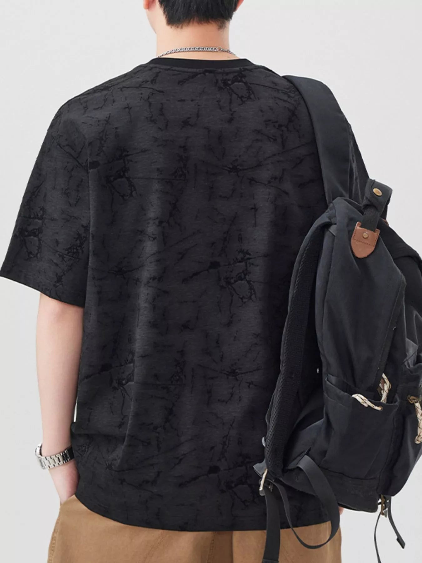 Men's Plus Size Round Neck Half Sleeve T-Shirt - Farnelli