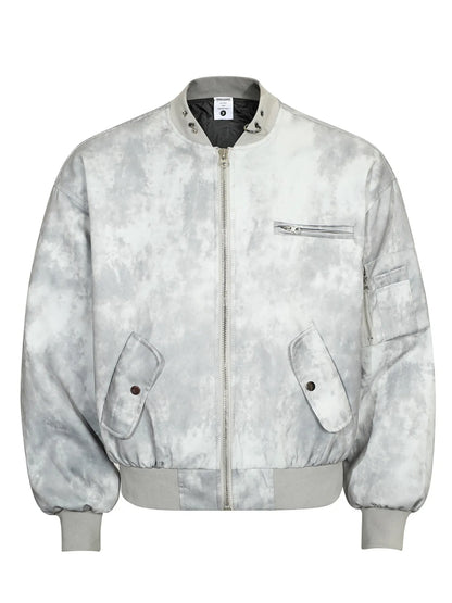 Men's Tie-Dye Zip-Up Bomber Jacket - Farnelli