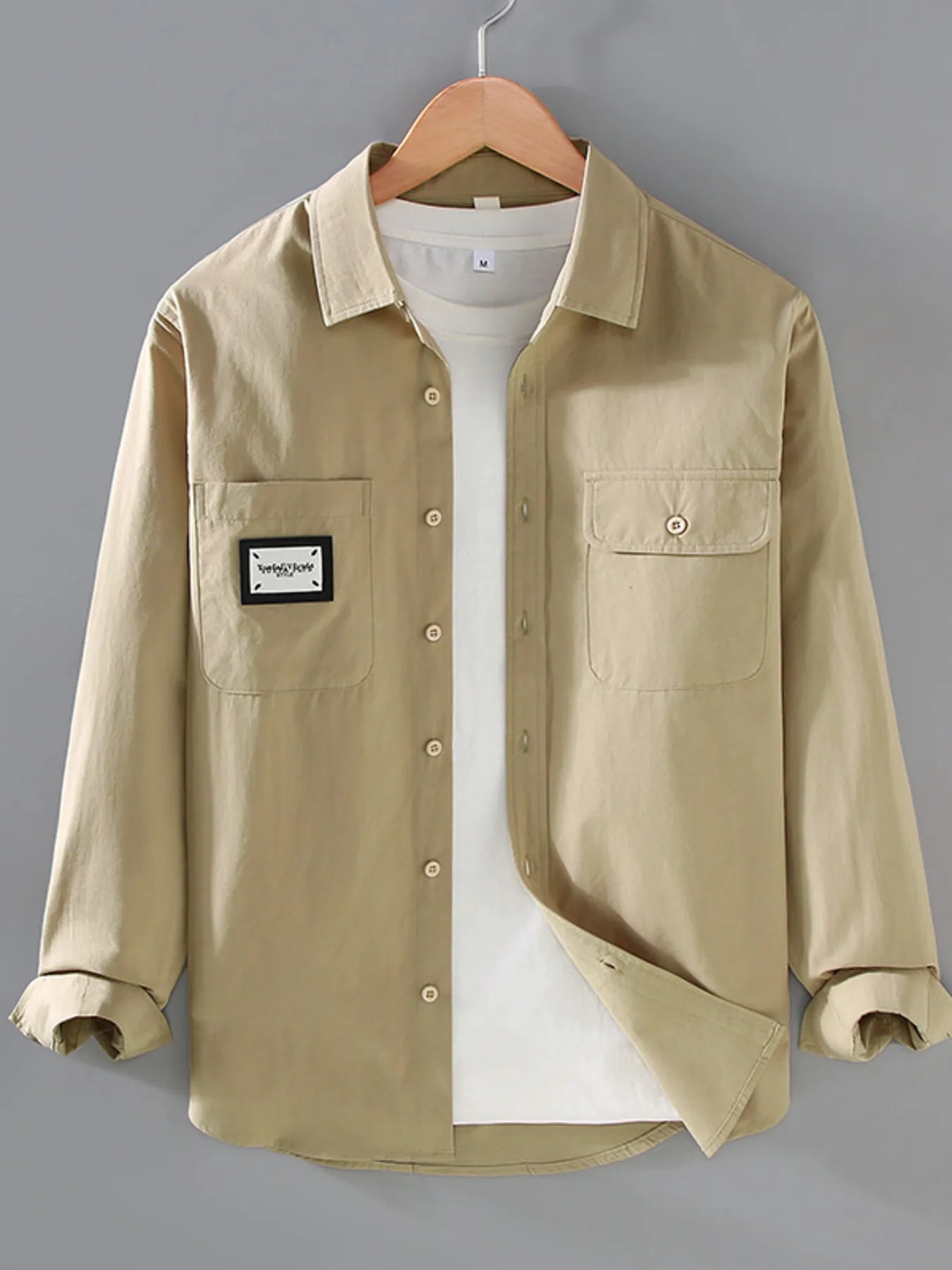 Men's Plus Size Button Up Long Sleeve Shirt - Farnelli