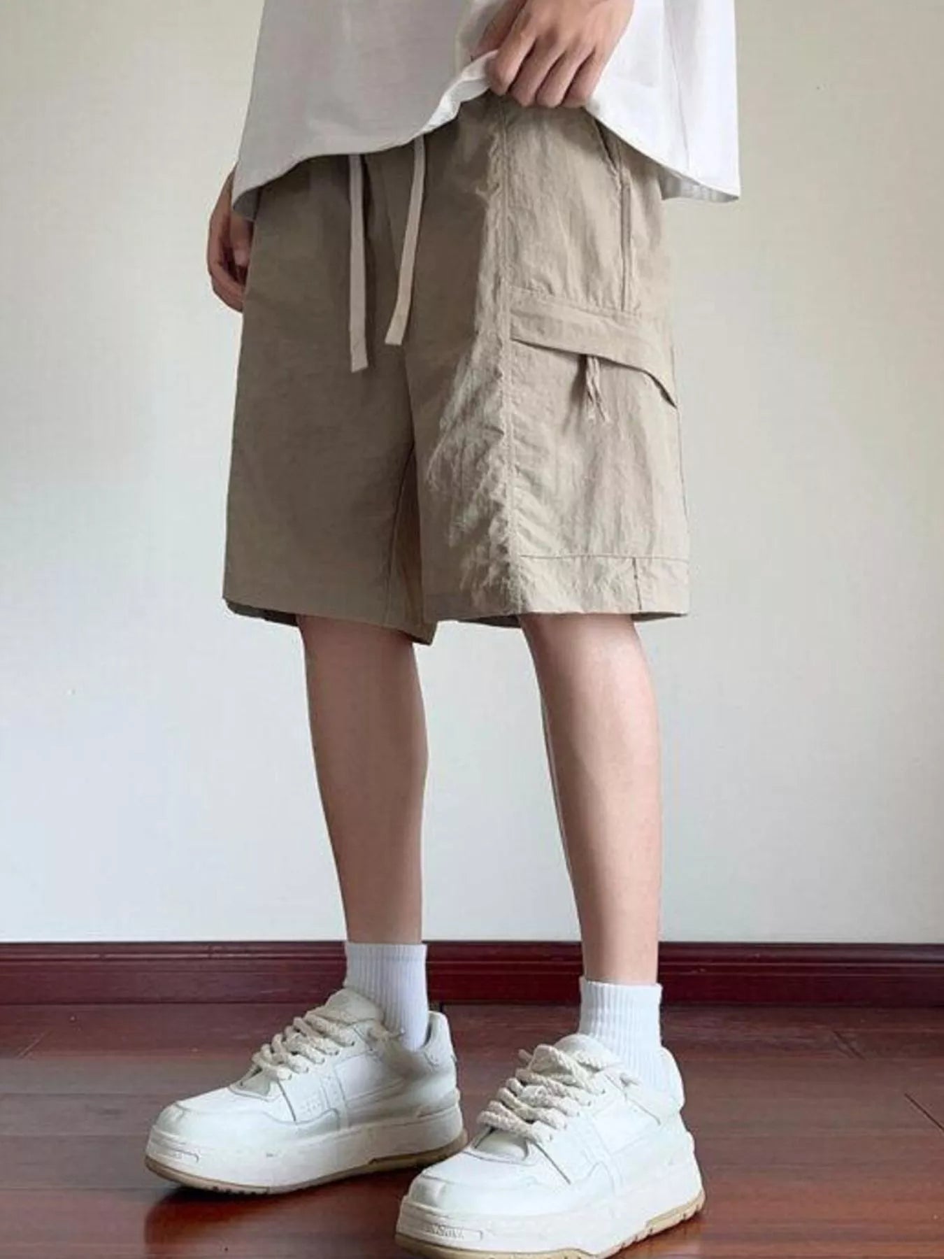 Men's Plus Size Cargo Shorts with Drawstring - Farnelli