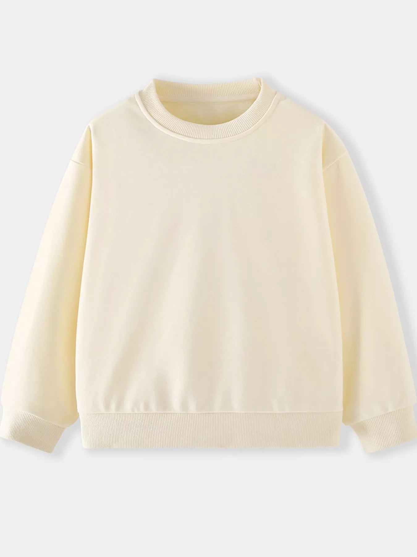 Children's Casual Solid Color Crew Neck Sweatshirt - Farnelli