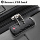 HouseOfZazla 24-inch black hardshell luggage with expandable ABS case and double wheels