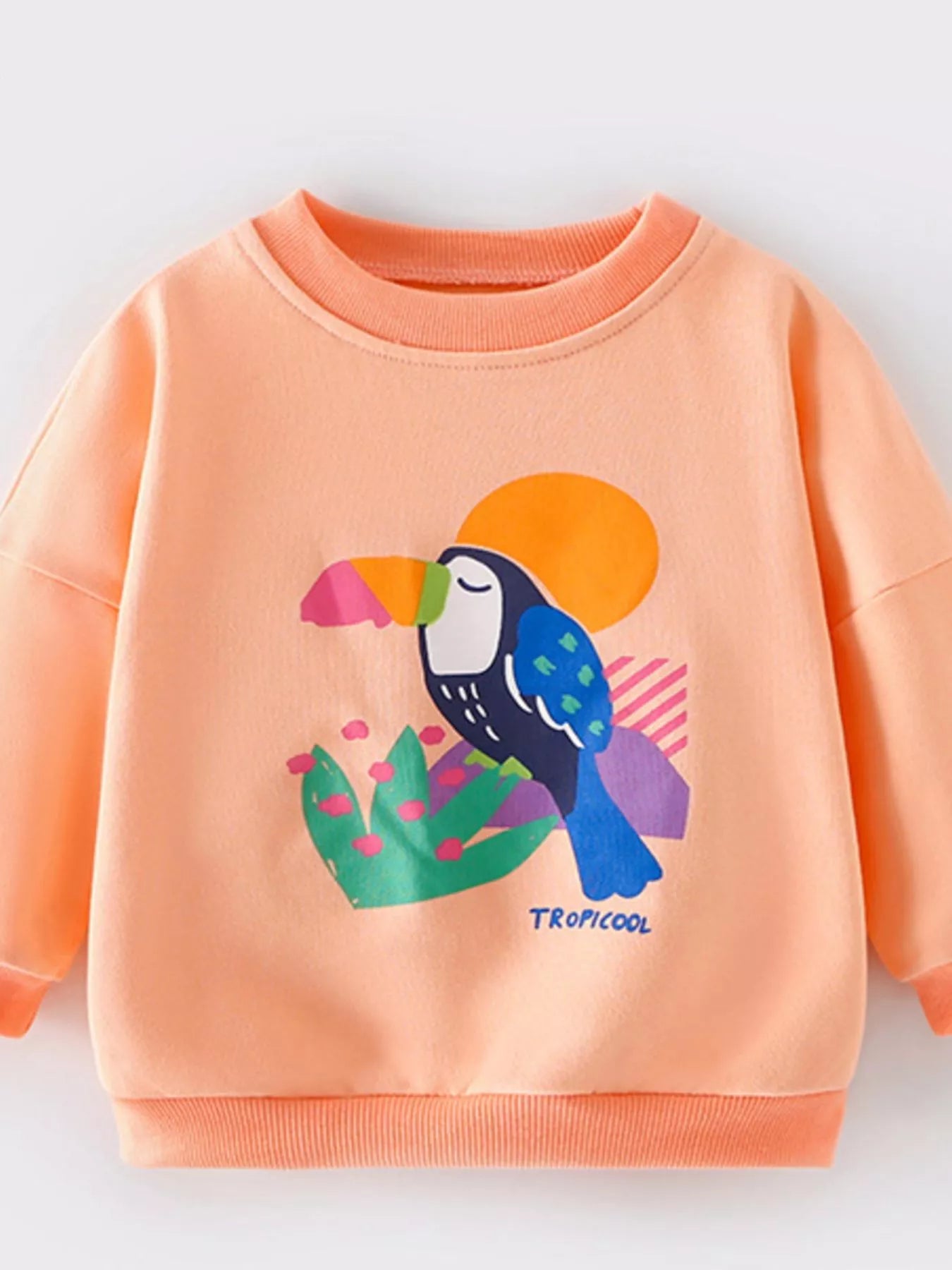 Children's Bird Graphic Crew Neck Sweatshirt - Farnelli