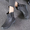 Button Detail Ankle Boots - Dark Gray