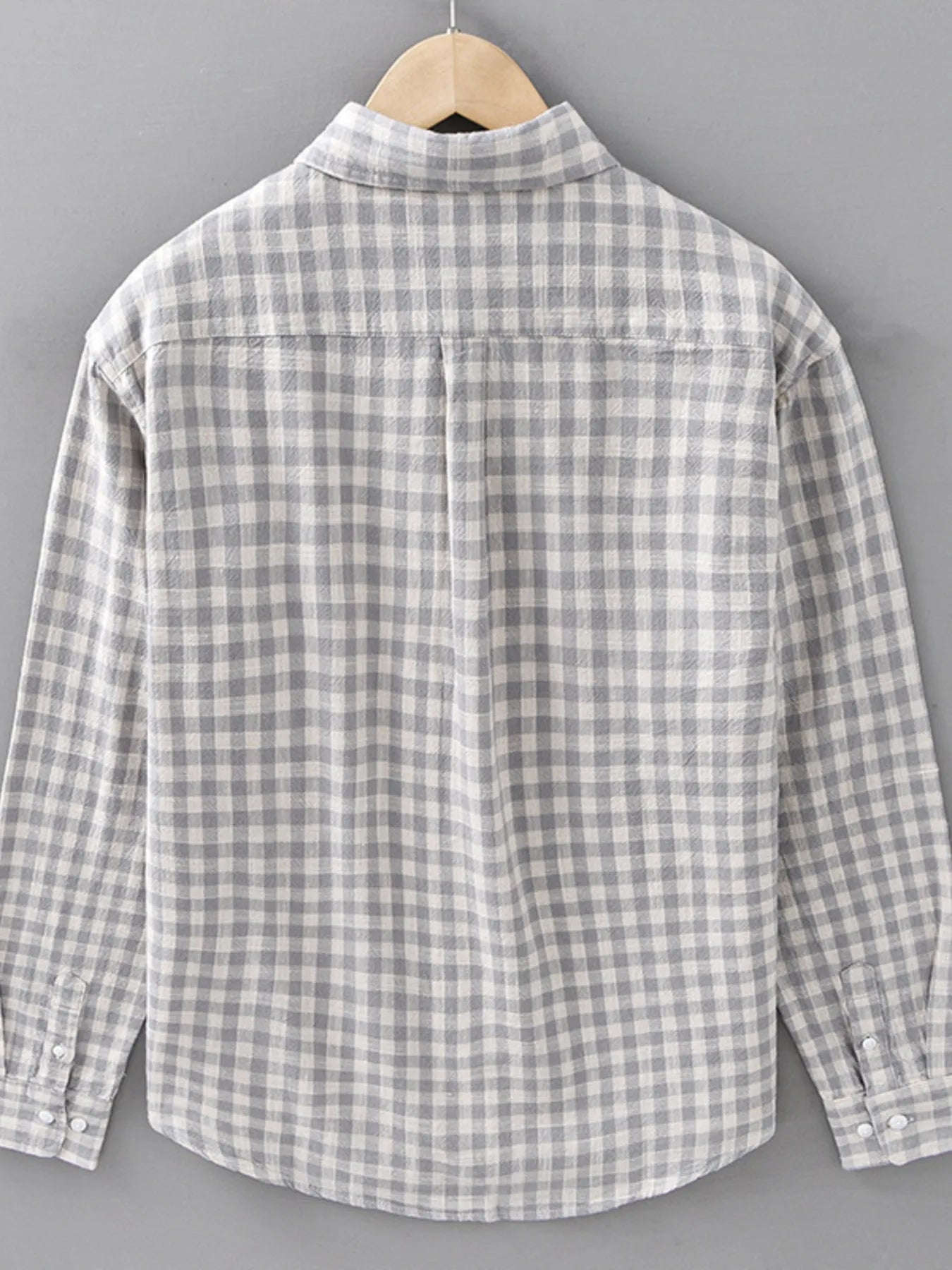 Men's Plus Size Plaid Button Up Long Sleeve Shirt - Farnelli